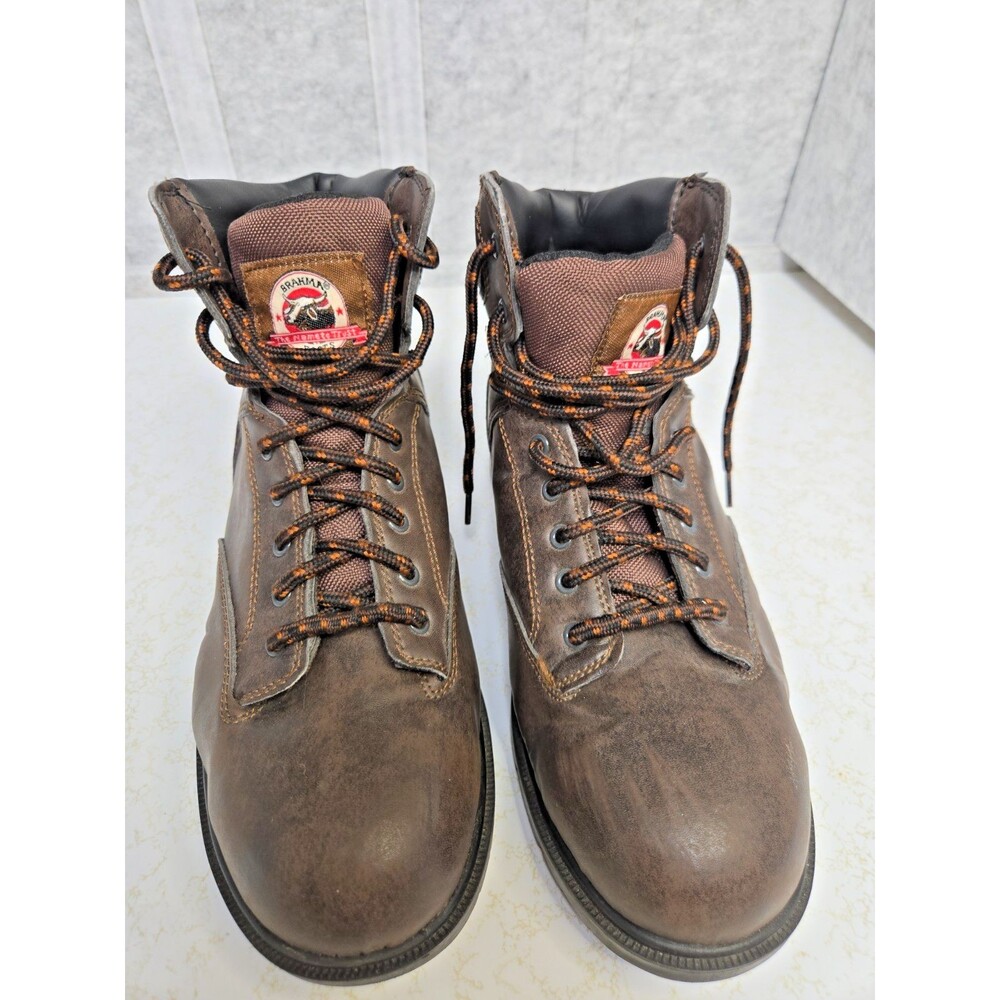Brahma BrownSteel Toe Work Boots Mens Size 12 - Heavy Duty/Oil & Slip  Resistant